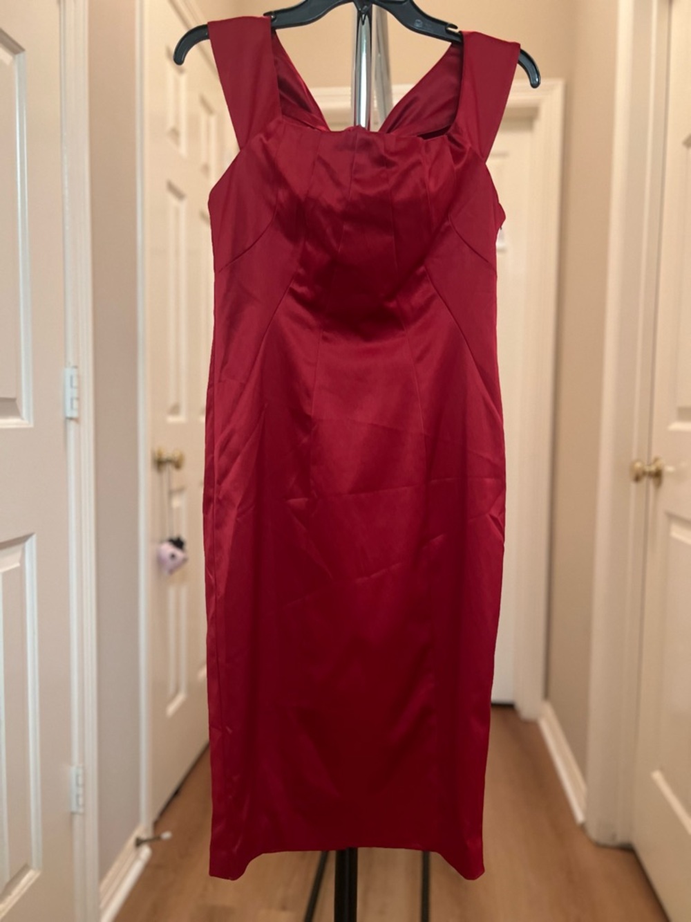 The Limited Crimson Midi Sheath Dress (Prom, Graduation, Wedding Guest)